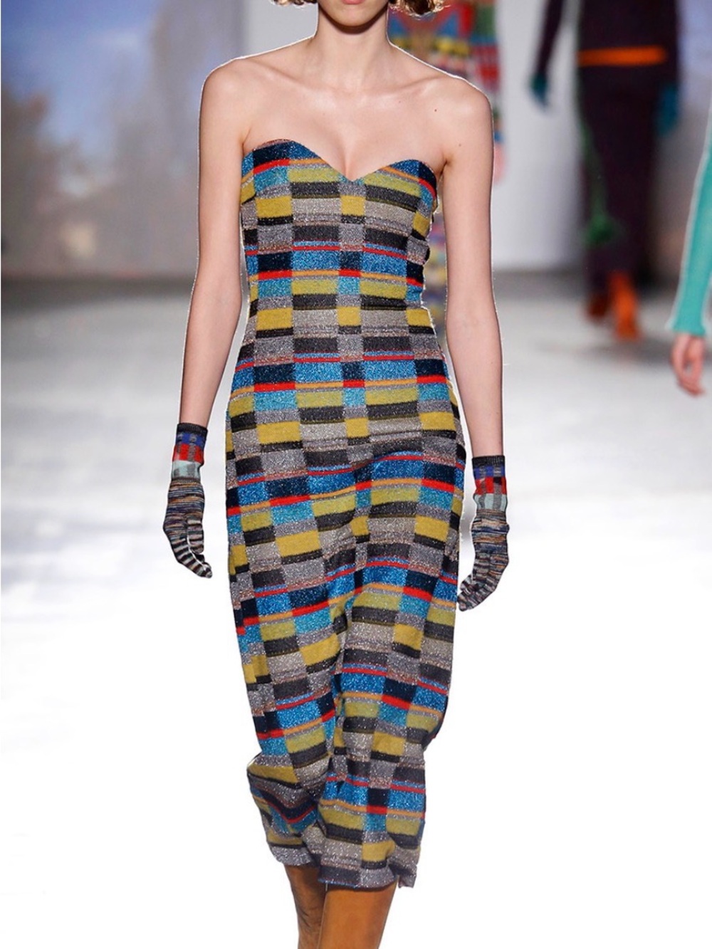I ❤️Offers/Fall RTW Missoni Multicolor Strapless Check Knit Dress
